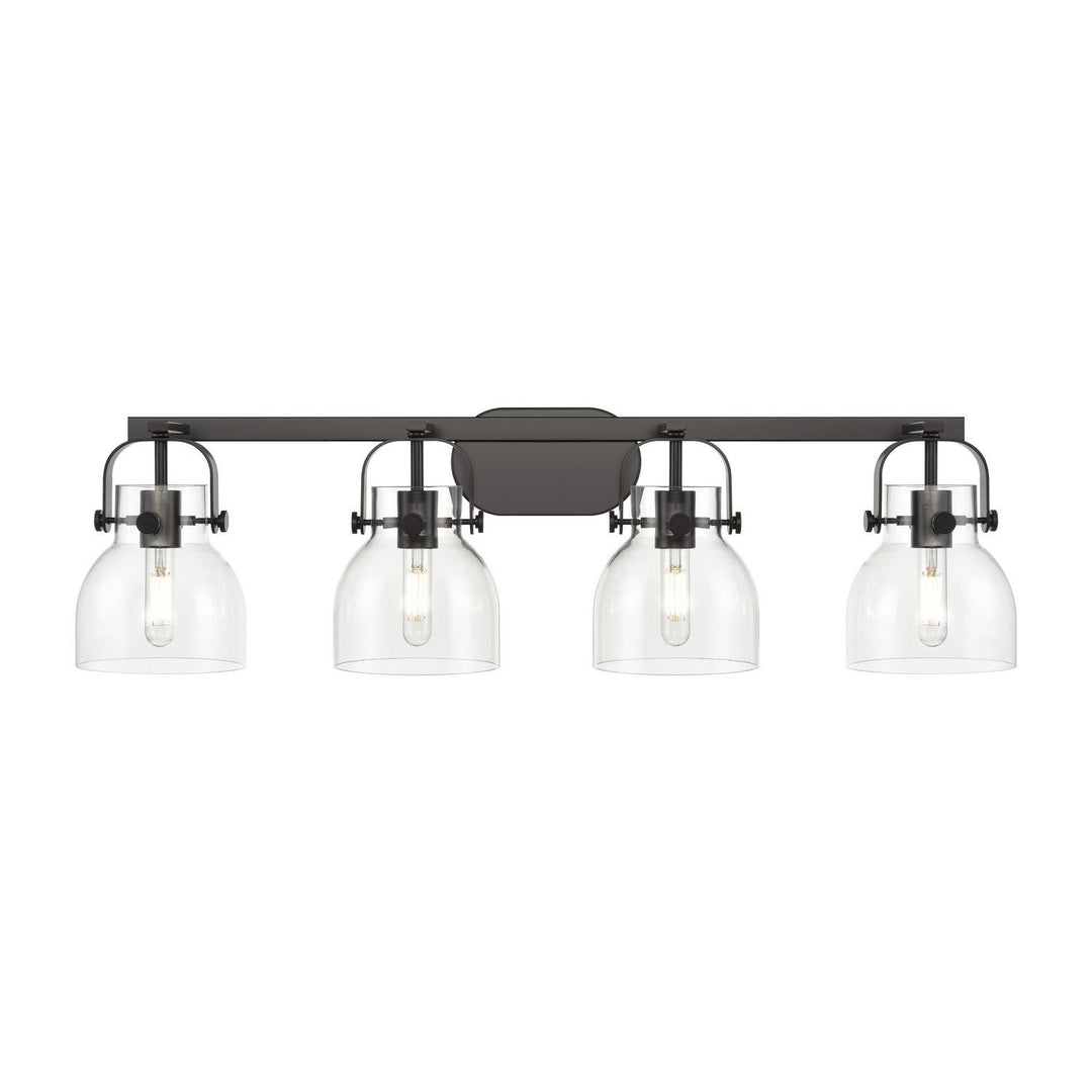 Innovations Downtown Urban 423-4W-BK-G412-6CL Bath Vanity Light 37 in. wide - Matte Black