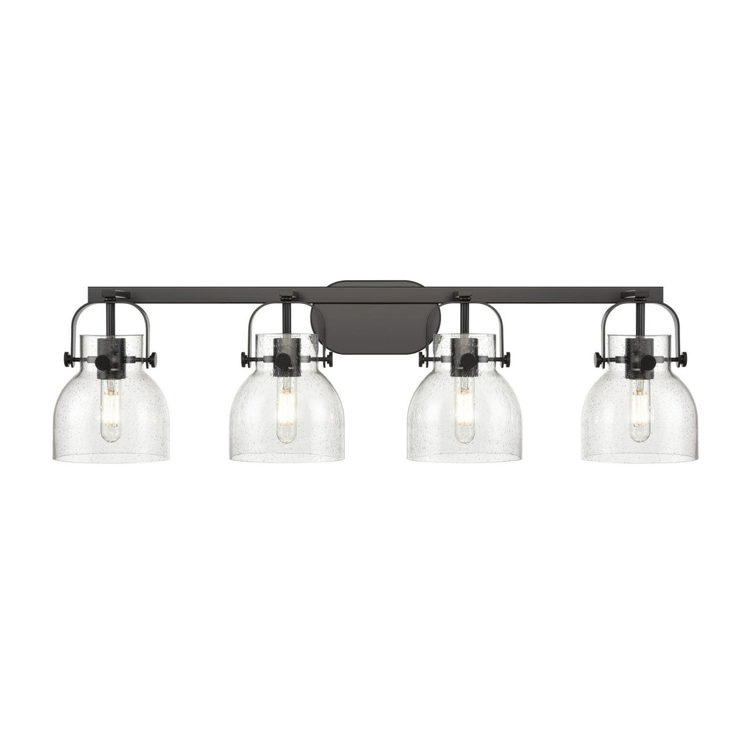 Innovations Downtown Urban 423-4W-BK-G412-6SDY Bath Vanity Light 37 in. wide - Matte Black