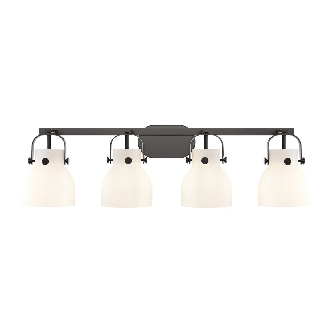 Innovations Downtown Urban 423-4W-BK-G412-6WH Bath Vanity Light 37 in. wide - Matte Black