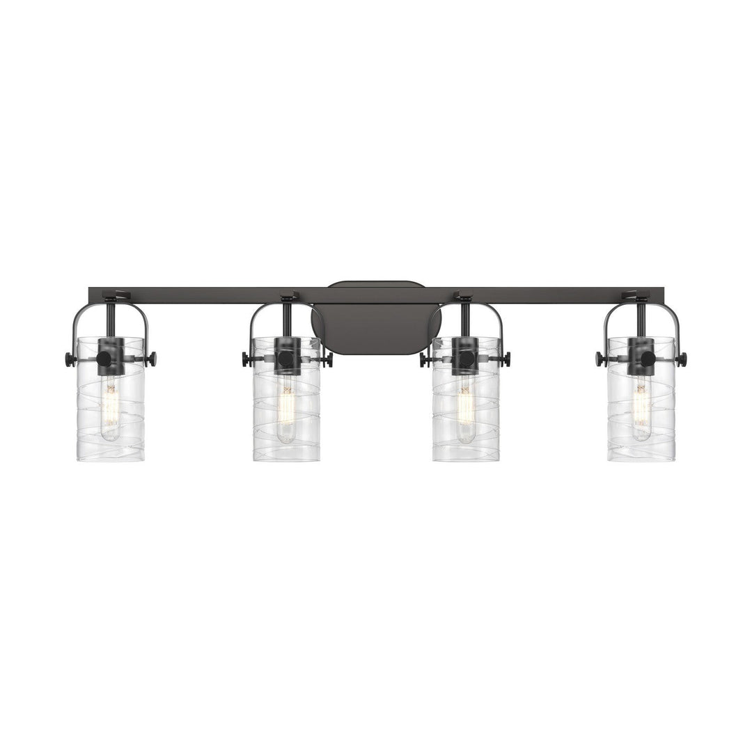 Innovations Downtown Urban 423-4W-BK-G423-7DE Bath Vanity Light 35 in. wide - Matte Black