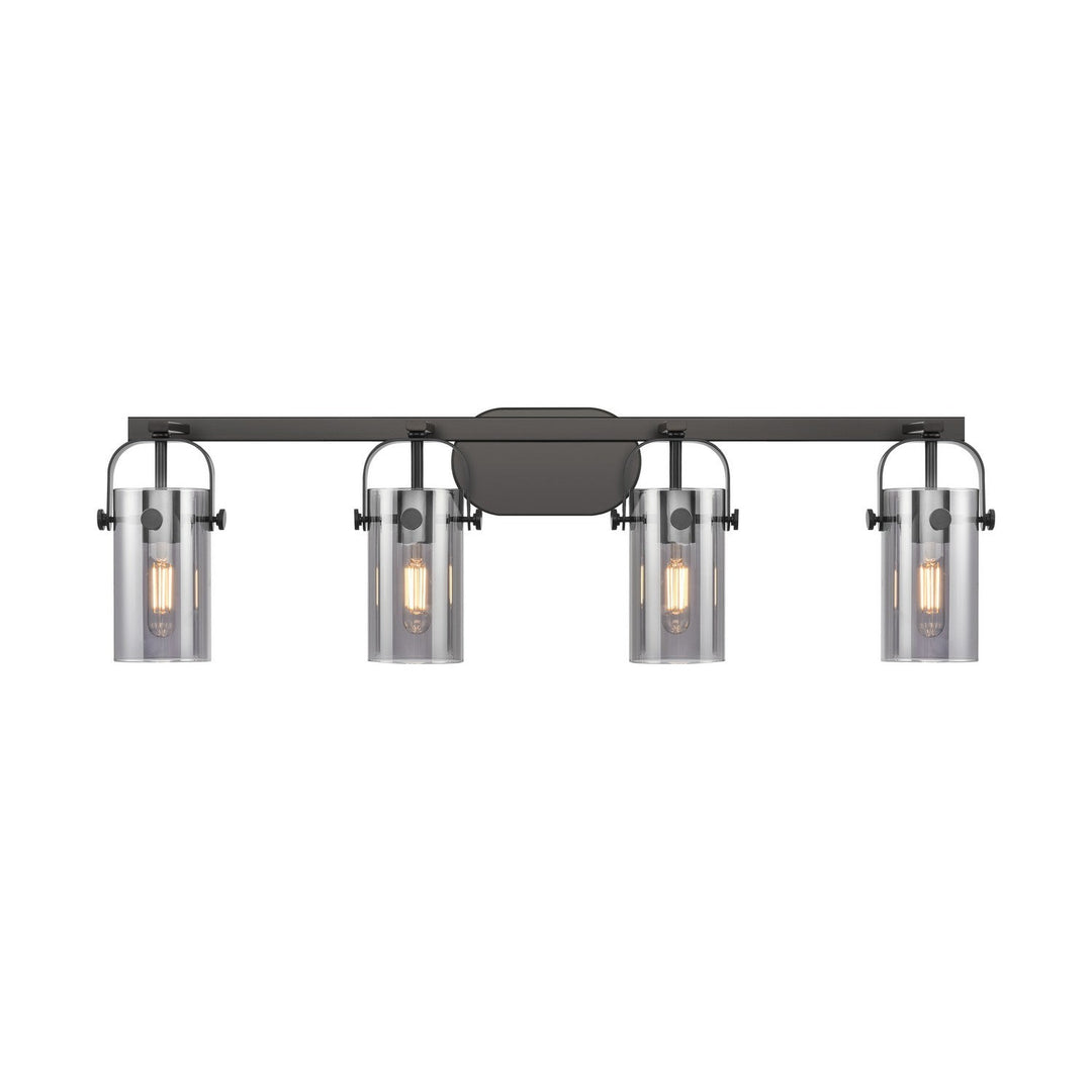 Innovations Downtown Urban 423-4W-BK-G423-7SM Bath Vanity Light 35 in. wide - Matte Black