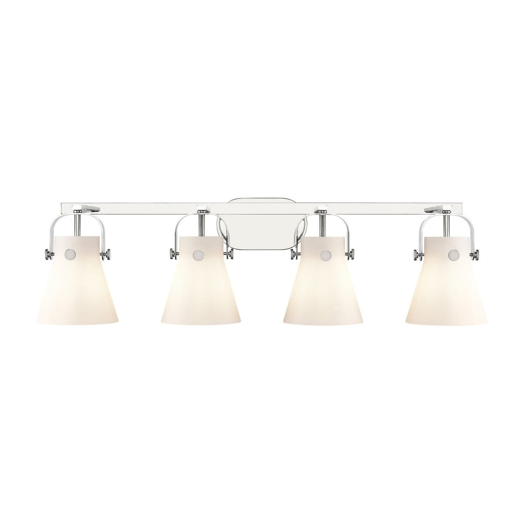 Innovations Downtown Urban 423-4W-PC-G411-6WH Bath Vanity Light 37 in. wide - Polished Chrome