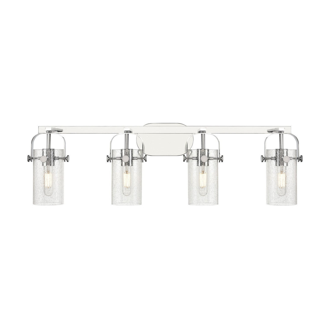 Innovations Pilaster 423-4W-PC-G423-7SDY Bath Vanity Light 35 in. wide - Polished Nickel