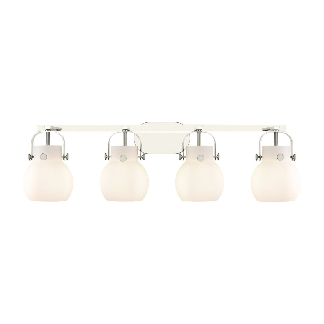 Innovations Downtown Urban 423-4W-PN-G410-6WH Bath Vanity Light 37 in. wide - Polished Nickel