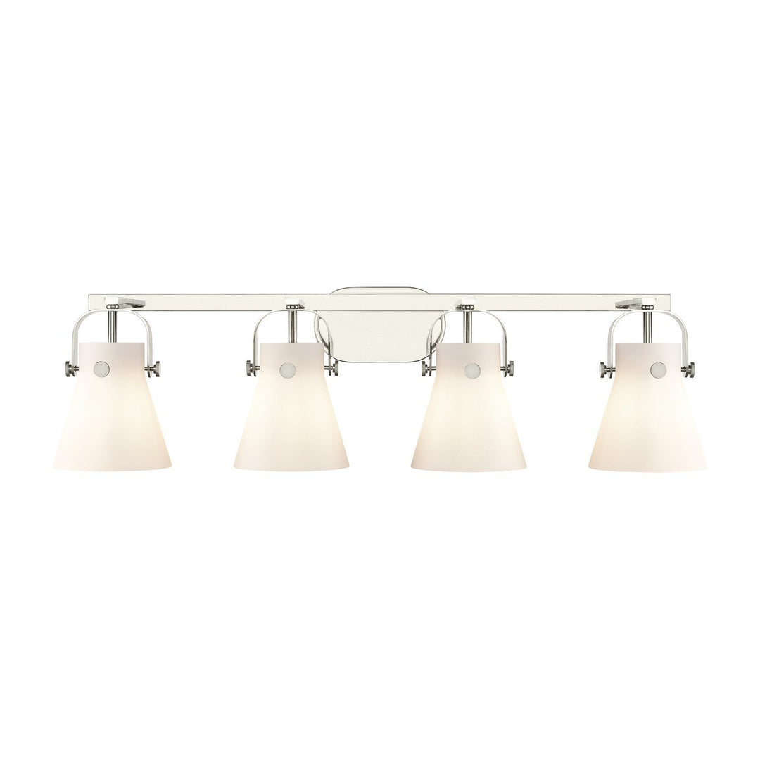Innovations Downtown Urban 423-4W-PN-G411-6WH Bath Vanity Light 37 in. wide - Polished Nickel