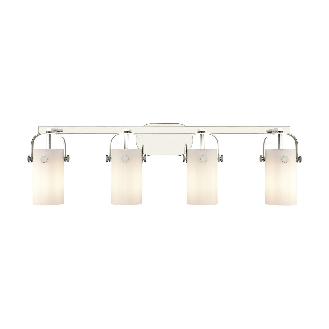 Innovations Downtown Urban 423-4W-PN-G423-7WH Bath Vanity Light 35 in. wide - Polished Nickel