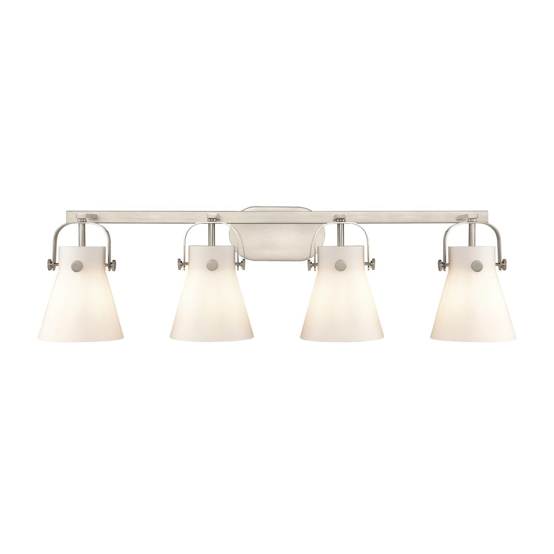 Innovations Downtown Urban 423-4W-SN-G411-6WH Bath Vanity Light 37 in. wide - Satin Nickel