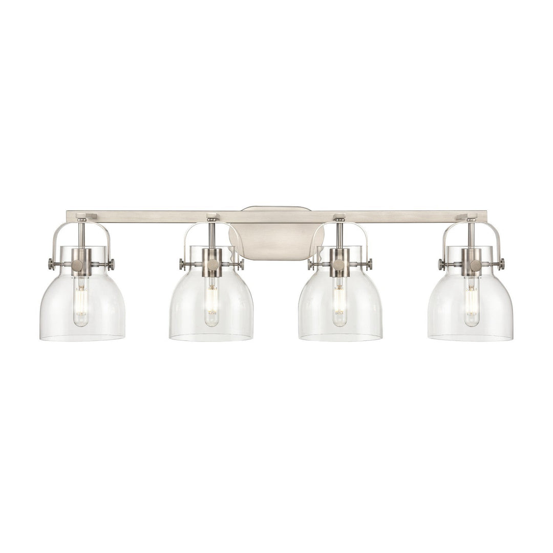 Innovations Downtown Urban 423-4W-SN-G412-6CL Bath Vanity Light 37 in. wide - Satin Nickel
