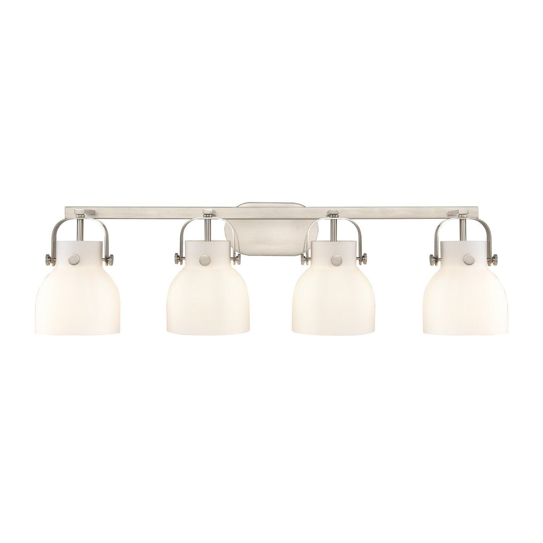 Innovations Downtown Urban 423-4W-SN-G412-6WH Bath Vanity Light 37 in. wide - Satin Nickel