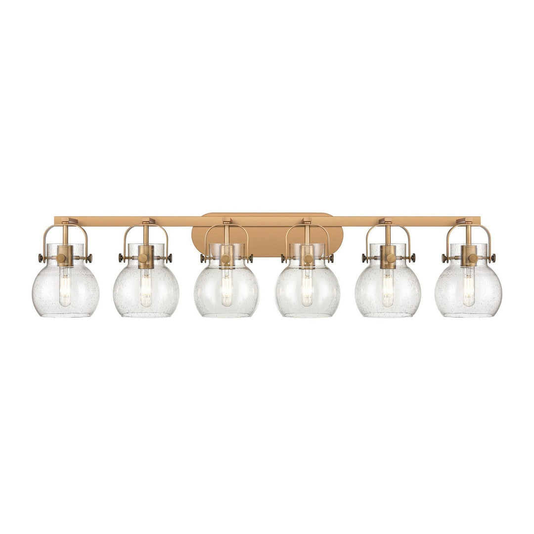 Innovations Downtown Urban 423-6W-BB-G410-6SDY Bath Vanity Light 46 in. wide - Brushed Brass