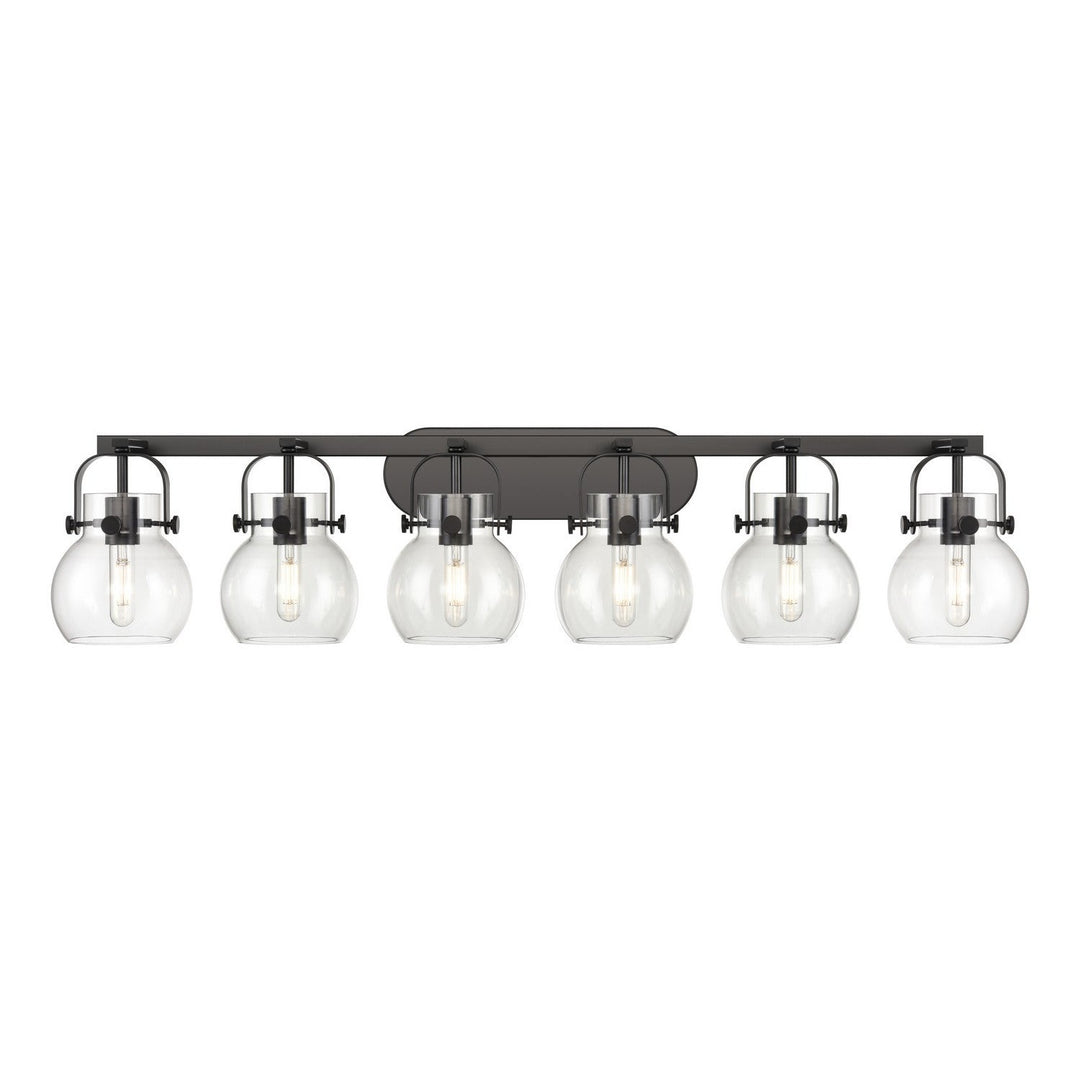 Innovations Downtown Urban 423-6W-BK-G410-6CL Bath Vanity Light 46 in. wide - Matte Black