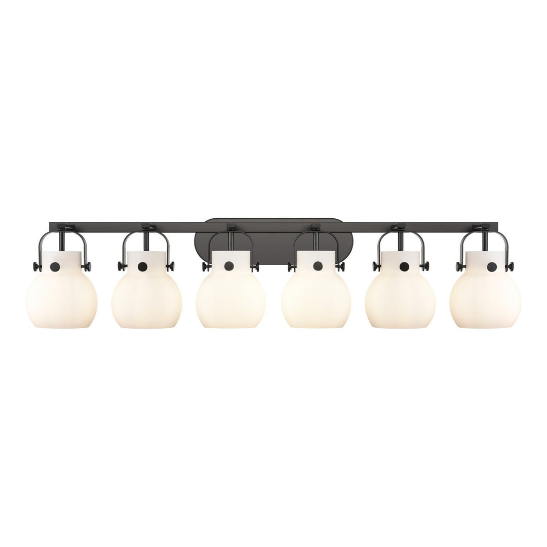 Innovations Downtown Urban 423-6W-BK-G410-6WH Bath Vanity Light 46 in. wide - Matte Black
