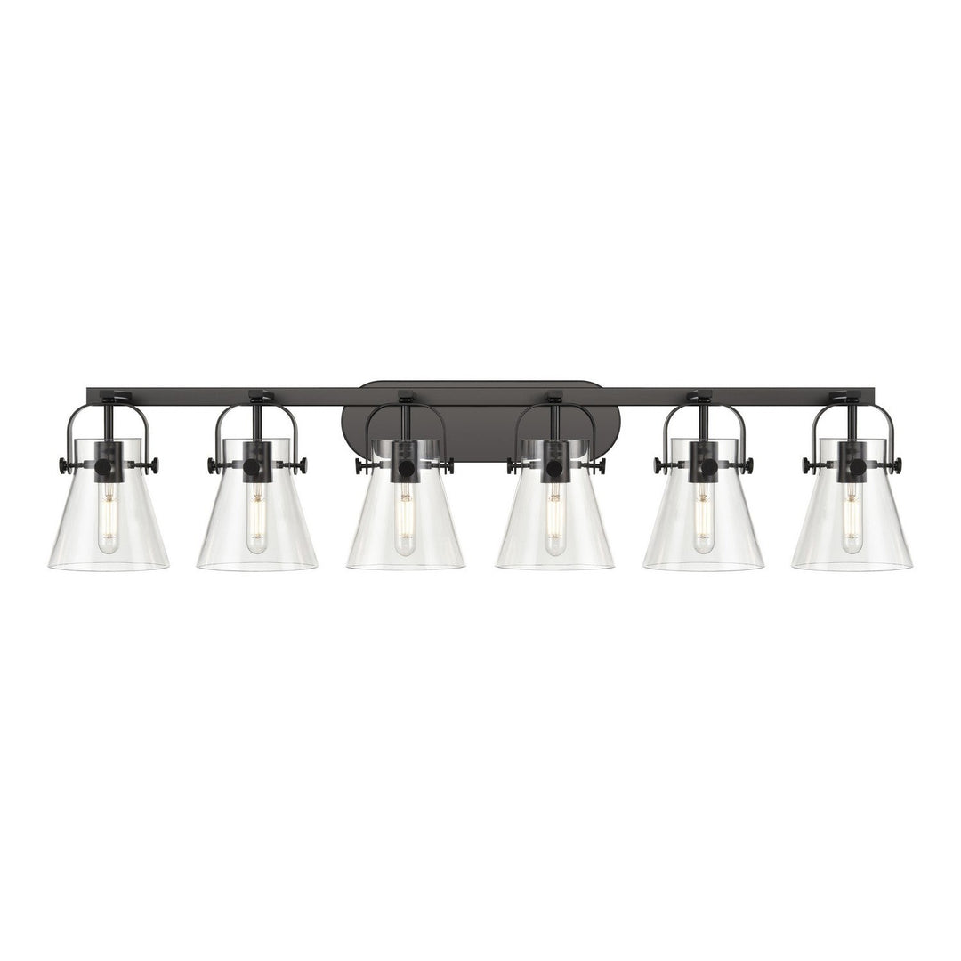 Innovations Downtown Urban 423-6W-BK-G411-6CL Bath Vanity Light 46 in. wide - Matte Black