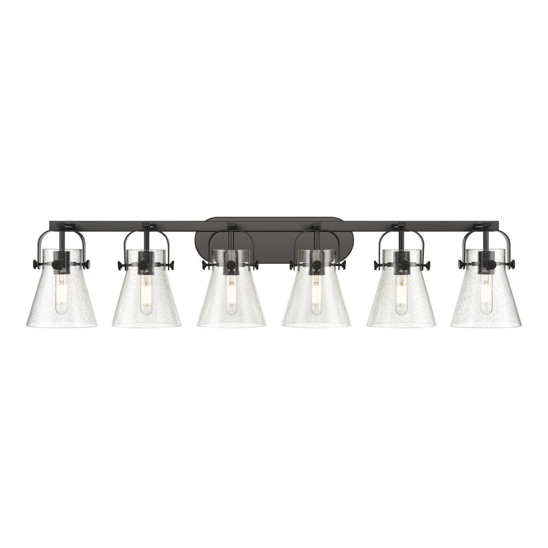 Innovations Downtown Urban 423-6W-BK-G411-6SDY Bath Vanity Light 46 in. wide - Matte Black