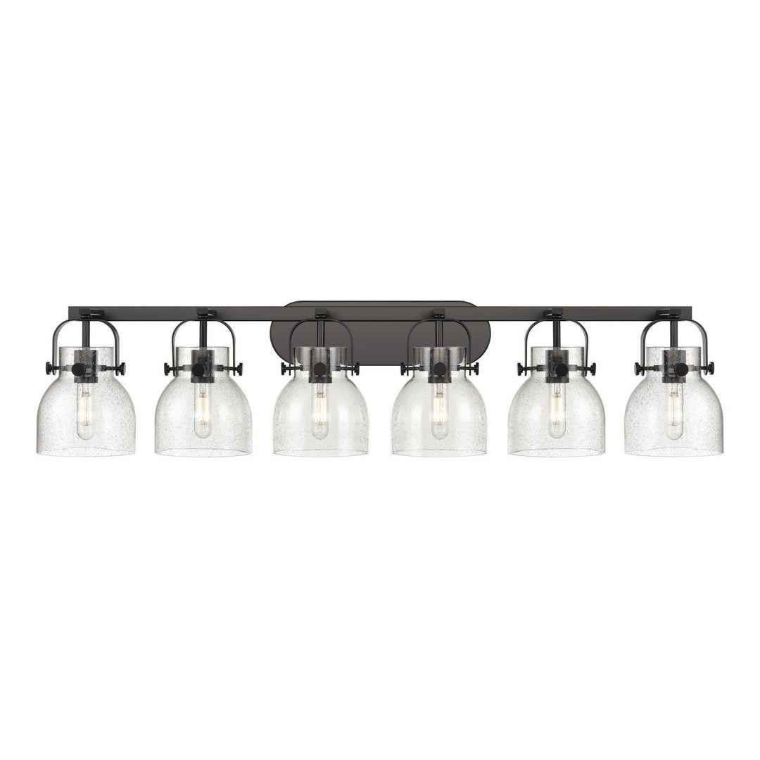 Innovations Downtown Urban 423-6W-BK-G412-6SDY Bath Vanity Light 46 in. wide - Matte Black