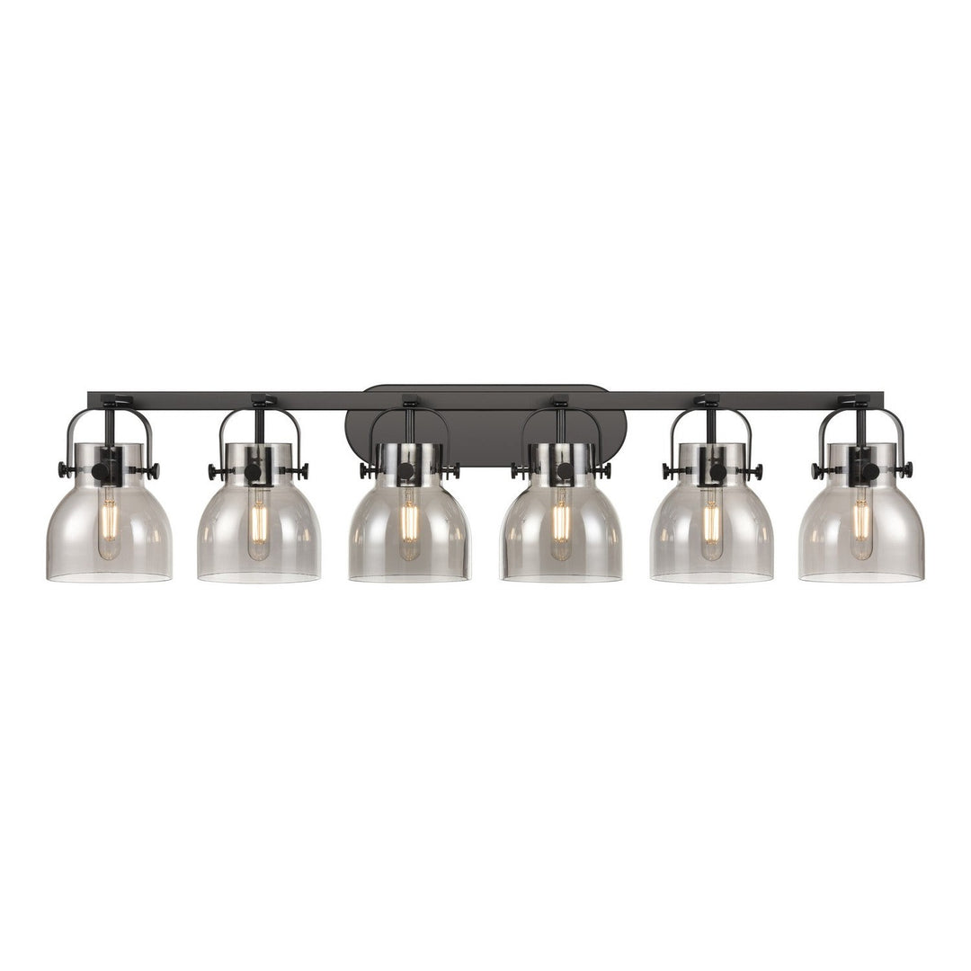Innovations Downtown Urban 423-6W-BK-G412-6SM Bath Vanity Light 46 in. wide - Matte Black