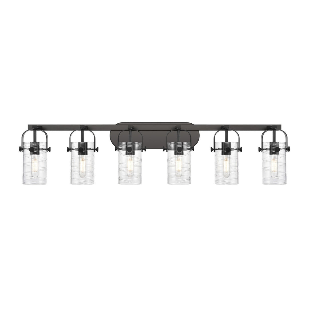 Innovations Downtown Urban 423-6W-BK-G423-7DE Bath Vanity Light 44 in. wide - Matte Black