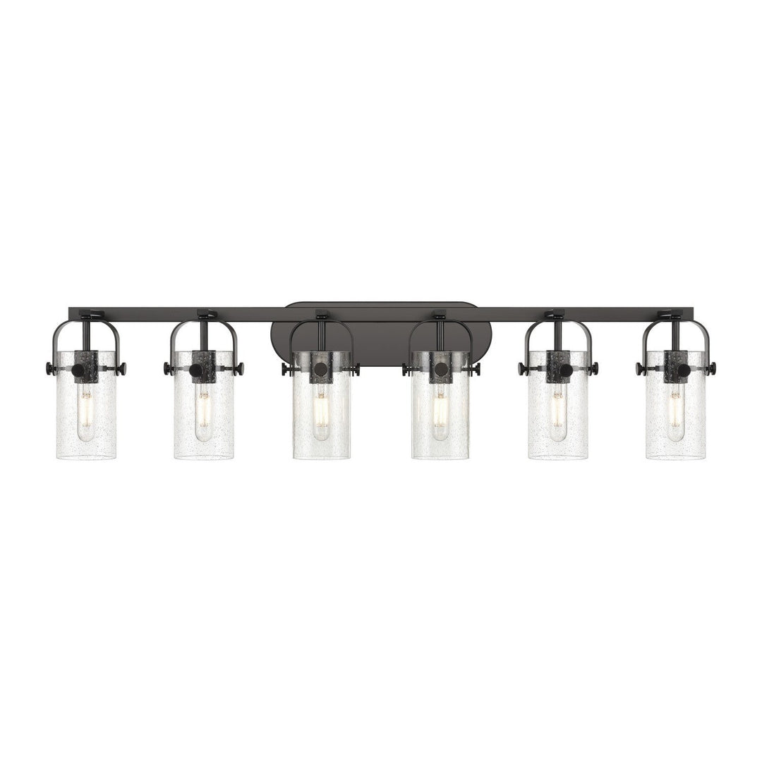 Innovations Downtown Urban 423-6W-BK-G423-7SDY Bath Vanity Light 44 in. wide - Matte Black