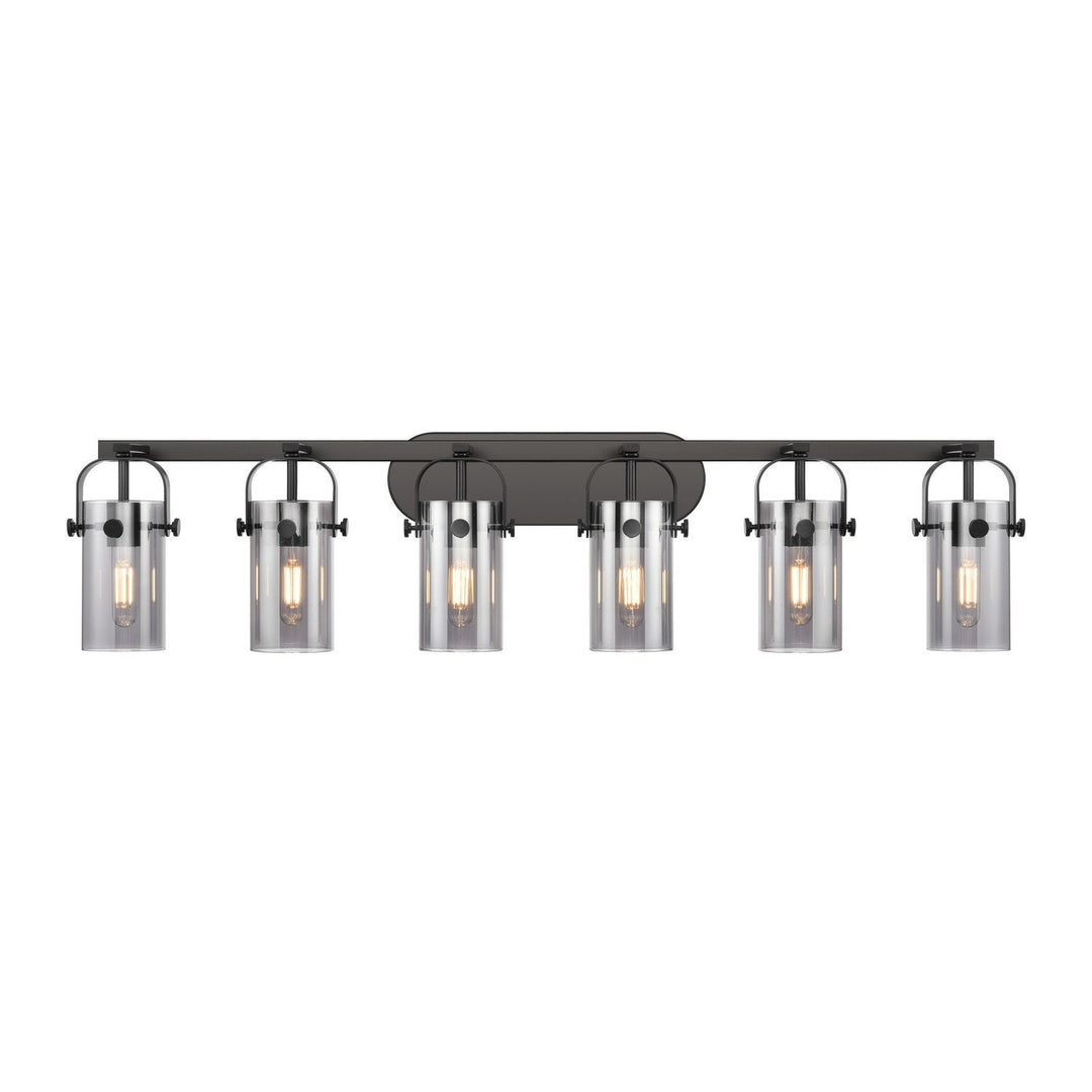 Innovations Downtown Urban 423-6W-BK-G423-7SM Bath Vanity Light 44 in. wide - Matte Black