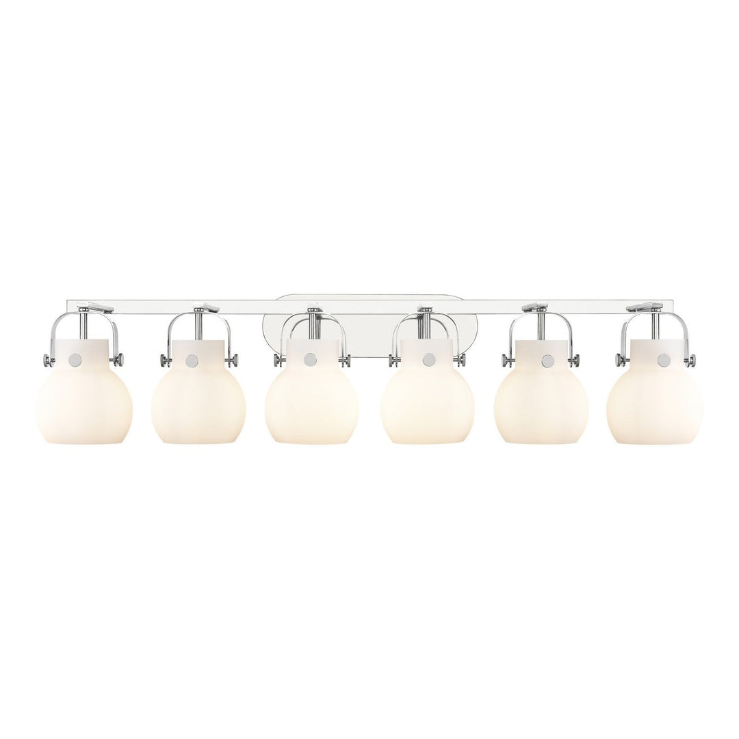 Innovations Downtown Urban 423-6W-PC-G410-6WH Bath Vanity Light 46 in. wide - Polished Chrome