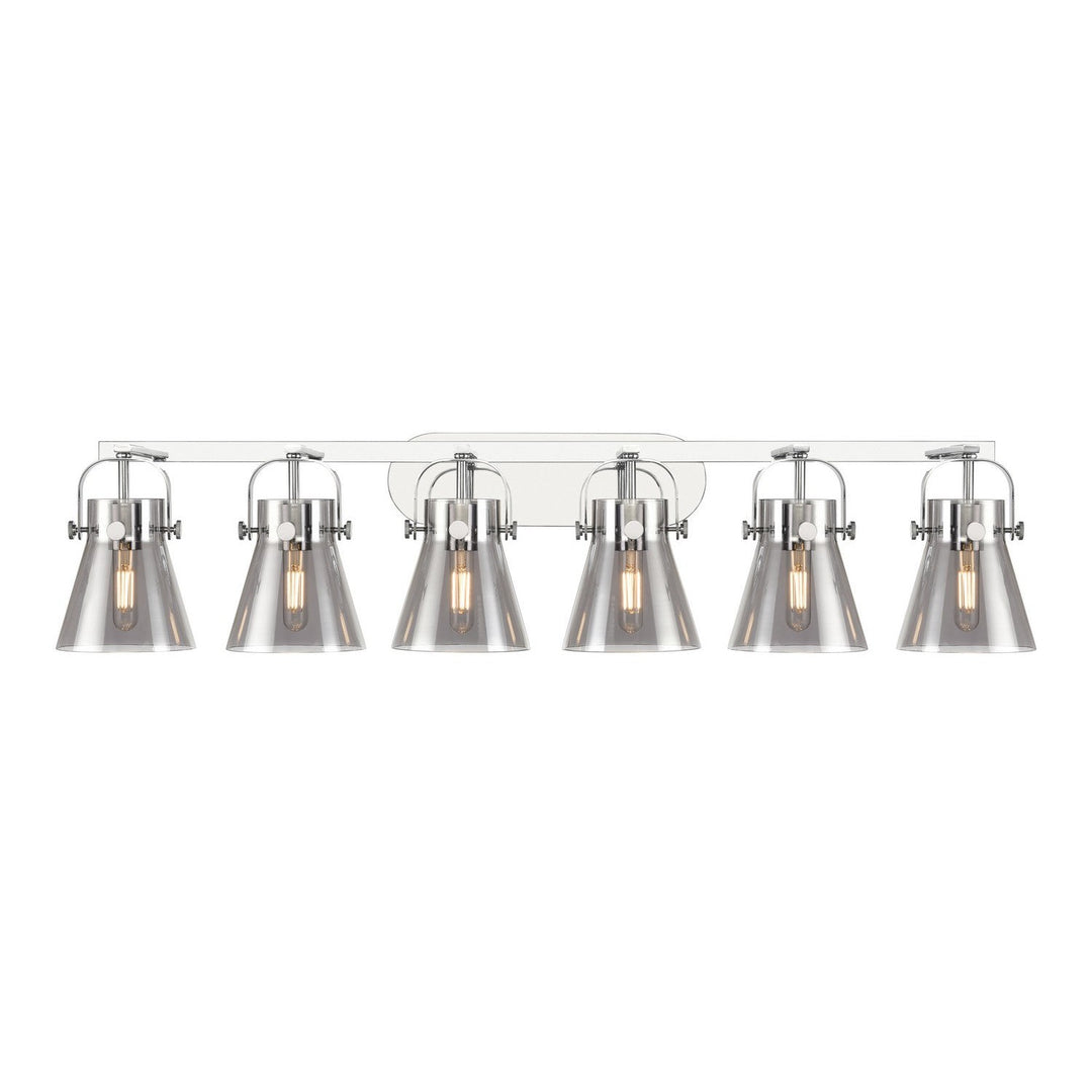 Innovations Downtown Urban 423-6W-PC-G411-6SM Bath Vanity Light 46 in. wide - Polished Chrome