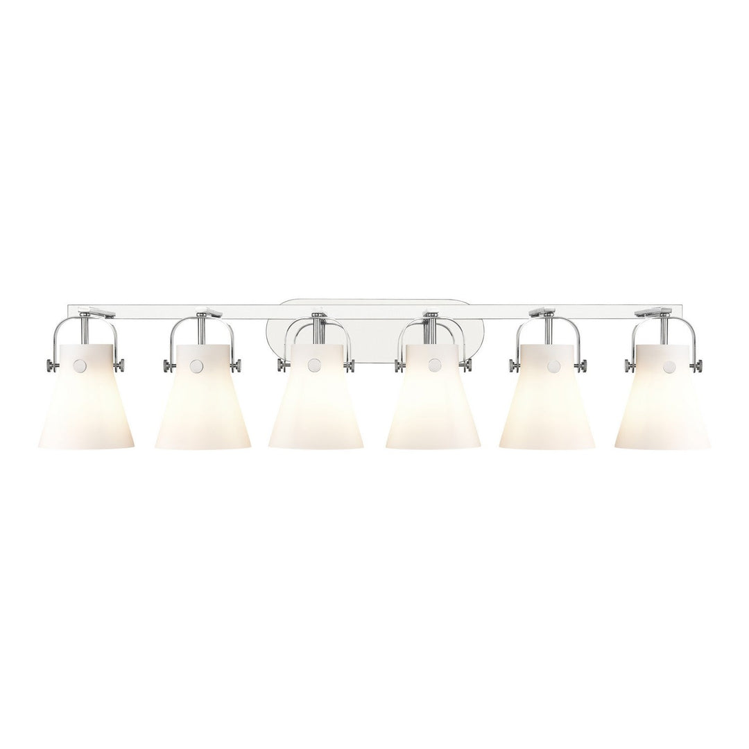 Innovations Downtown Urban 423-6W-PC-G411-6WH Bath Vanity Light 46 in. wide - Polished Chrome