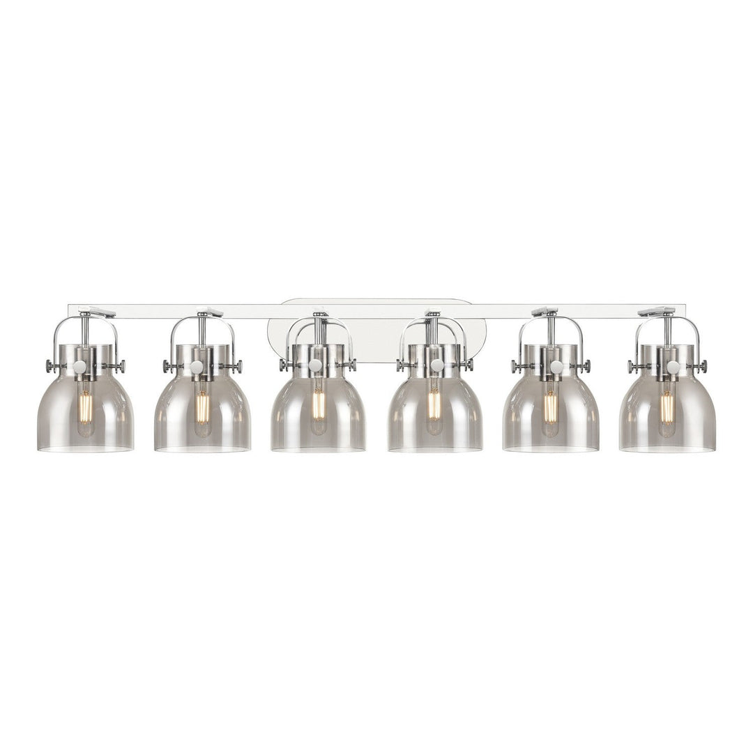Innovations Downtown Urban 423-6W-PC-G412-6SM Bath Vanity Light 46 in. wide - Polished Chrome
