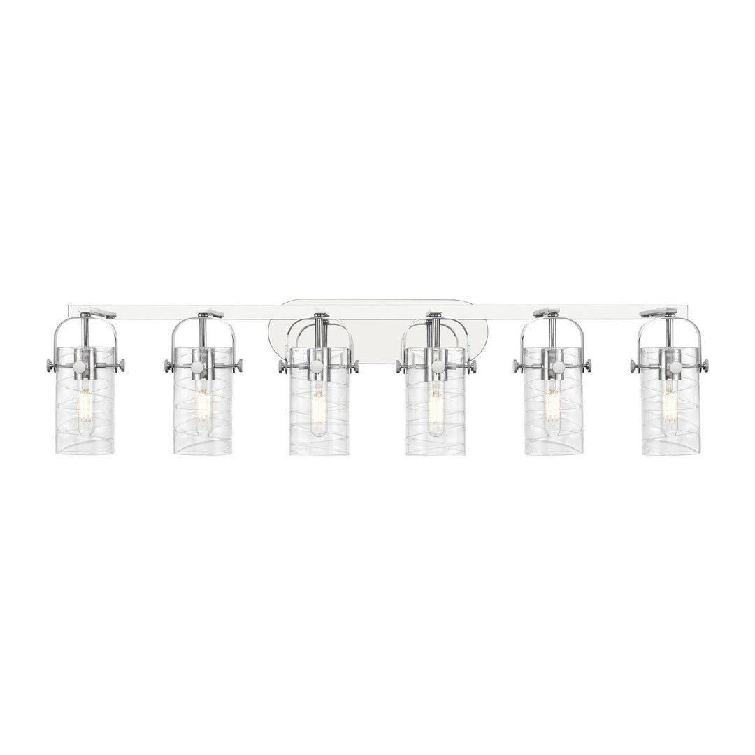 Innovations Downtown Urban 423-6W-PC-G423-7DE Bath Vanity Light 44 in. wide - Polished Chrome