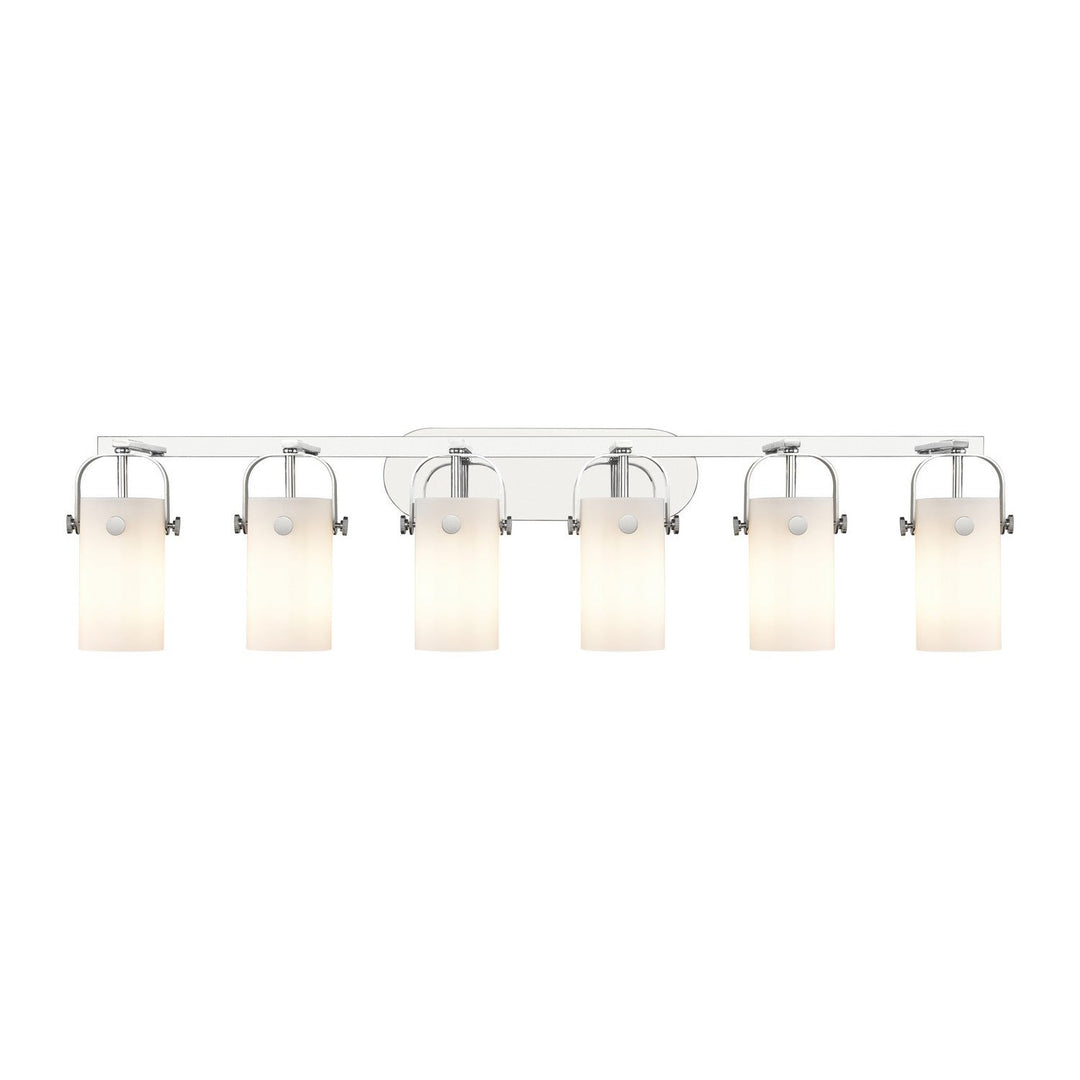 Innovations Downtown Urban 423-6W-PC-G423-7WH Bath Vanity Light 44 in. wide - Polished Chrome