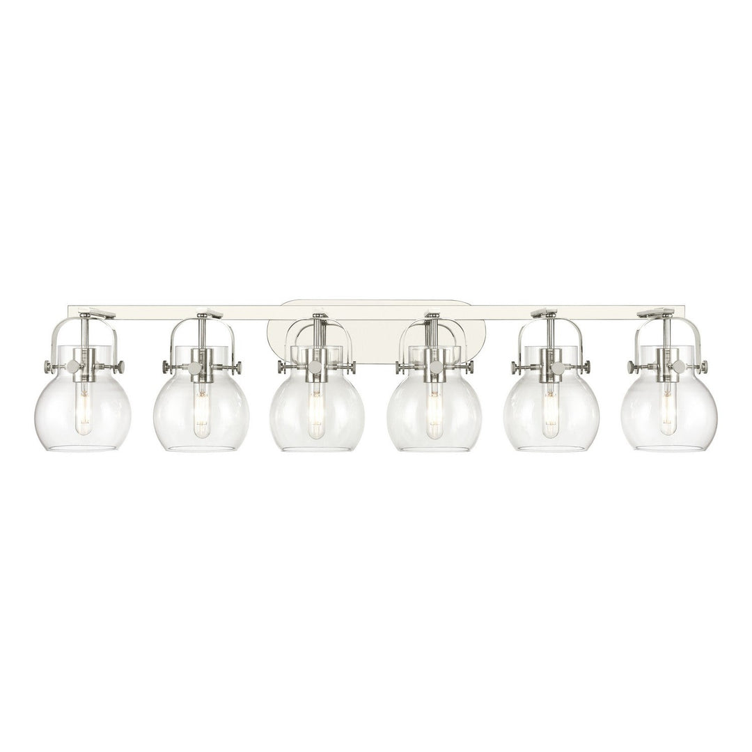 Innovations Downtown Urban 423-6W-PN-G410-6CL Bath Vanity Light 46 in. wide - Polished Nickel