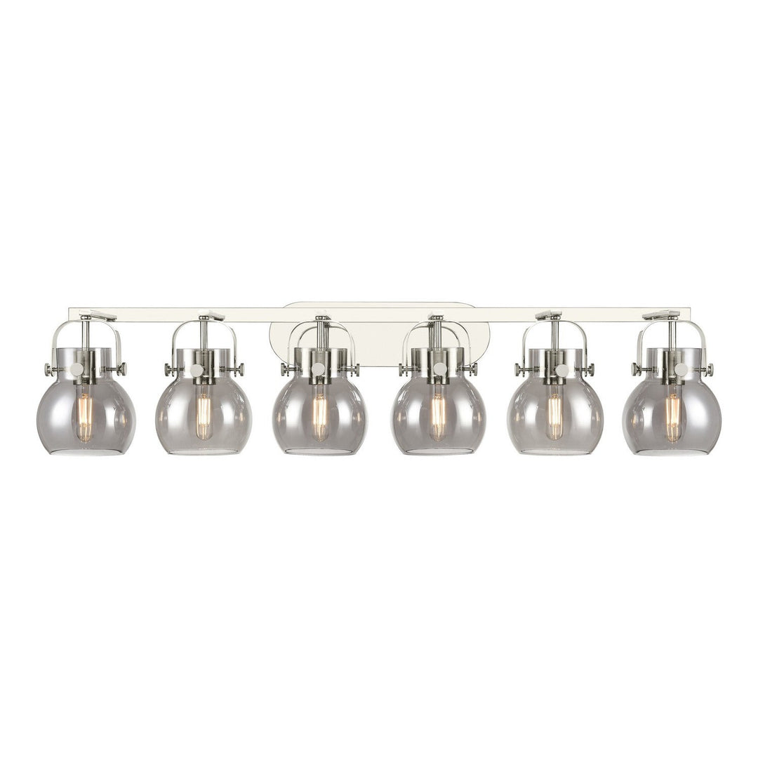 Innovations Downtown Urban 423-6W-PN-G410-6SM Bath Vanity Light 46 in. wide - Polished Nickel