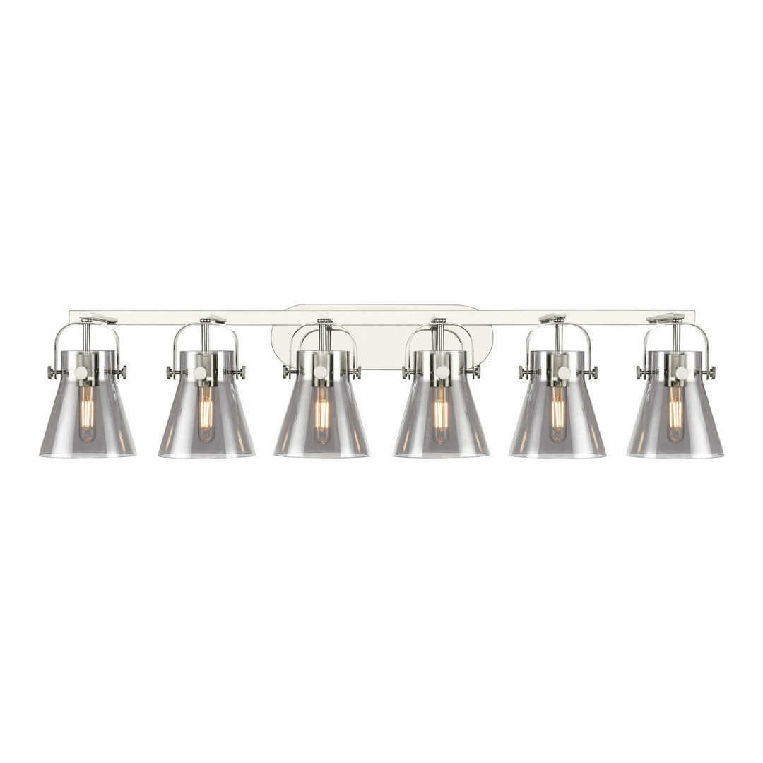 Innovations Downtown Urban 423-6W-PN-G411-6SM Bath Vanity Light 46 in. wide - Polished Nickel