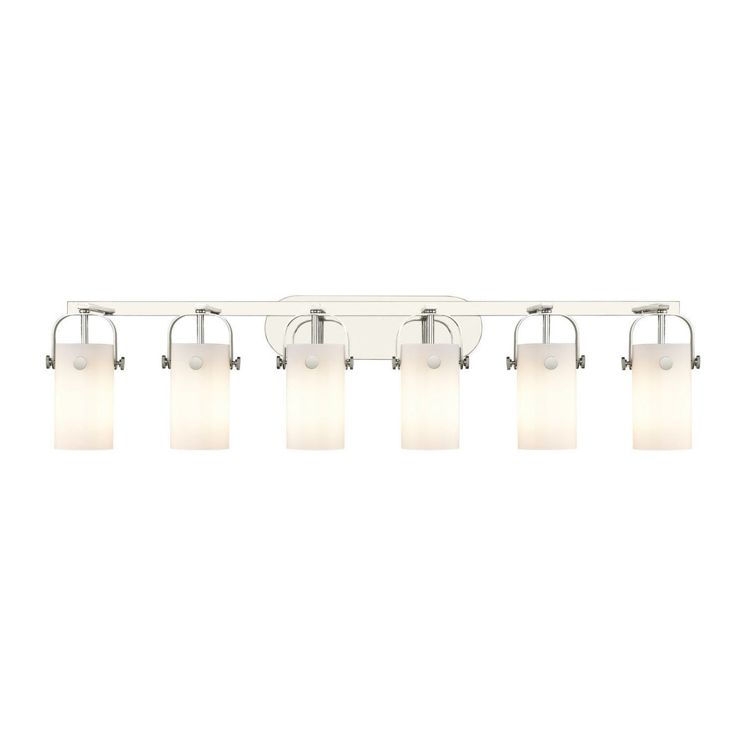 Innovations Downtown Urban 423-6W-PN-G423-7WH Bath Vanity Light 44 in. wide - Polished Nickel