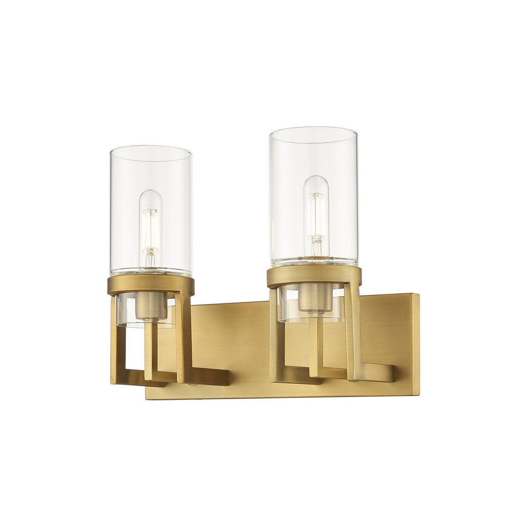 Innovations Downtown Urban 426-2W-BB-G426-8CL Bath Vanity Light 15 in. wide - Brushed Brass