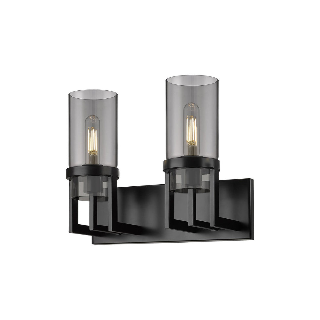 Innovations Downtown Urban 426-2W-BK-G426-8SM Bath Vanity Light 15 in. wide - Matte Black