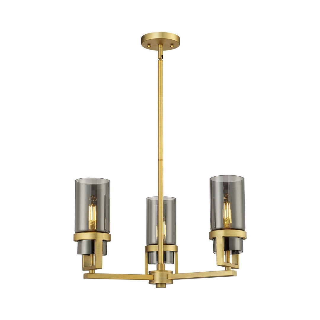 Innovations Downtown Urban 426-3CR-BB-G426-8SM Chandelier Light - Brushed Brass