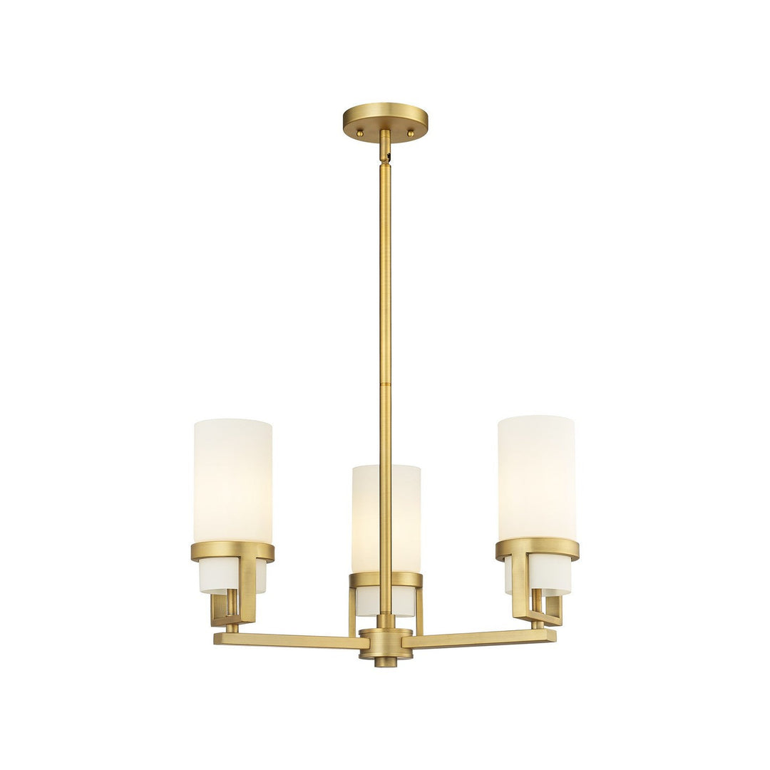 Innovations Downtown Urban 426-3CR-BB-G426-8WH Chandelier Light - Brushed Brass