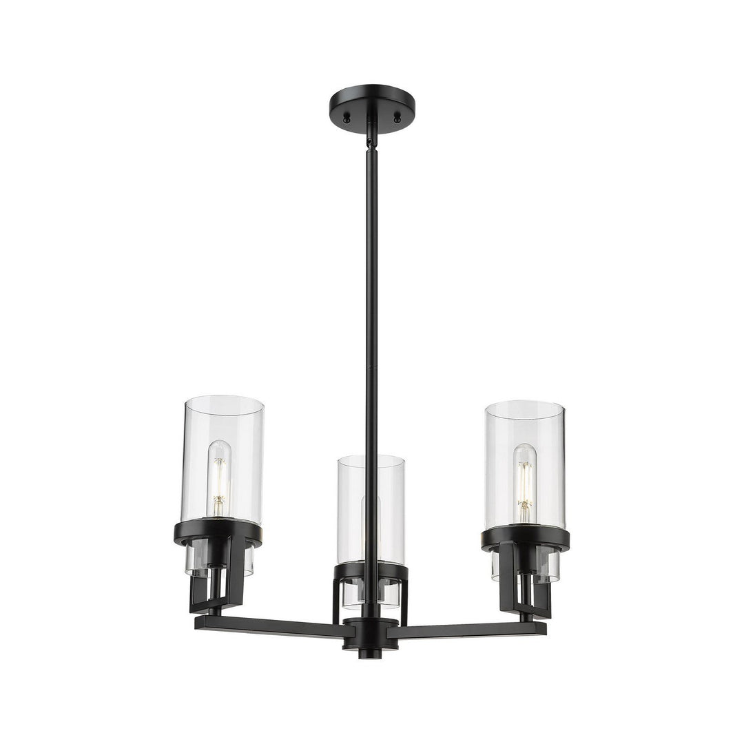 Innovations Downtown Urban 426-3CR-BK-G426-8CL Chandelier Light - Matte Black