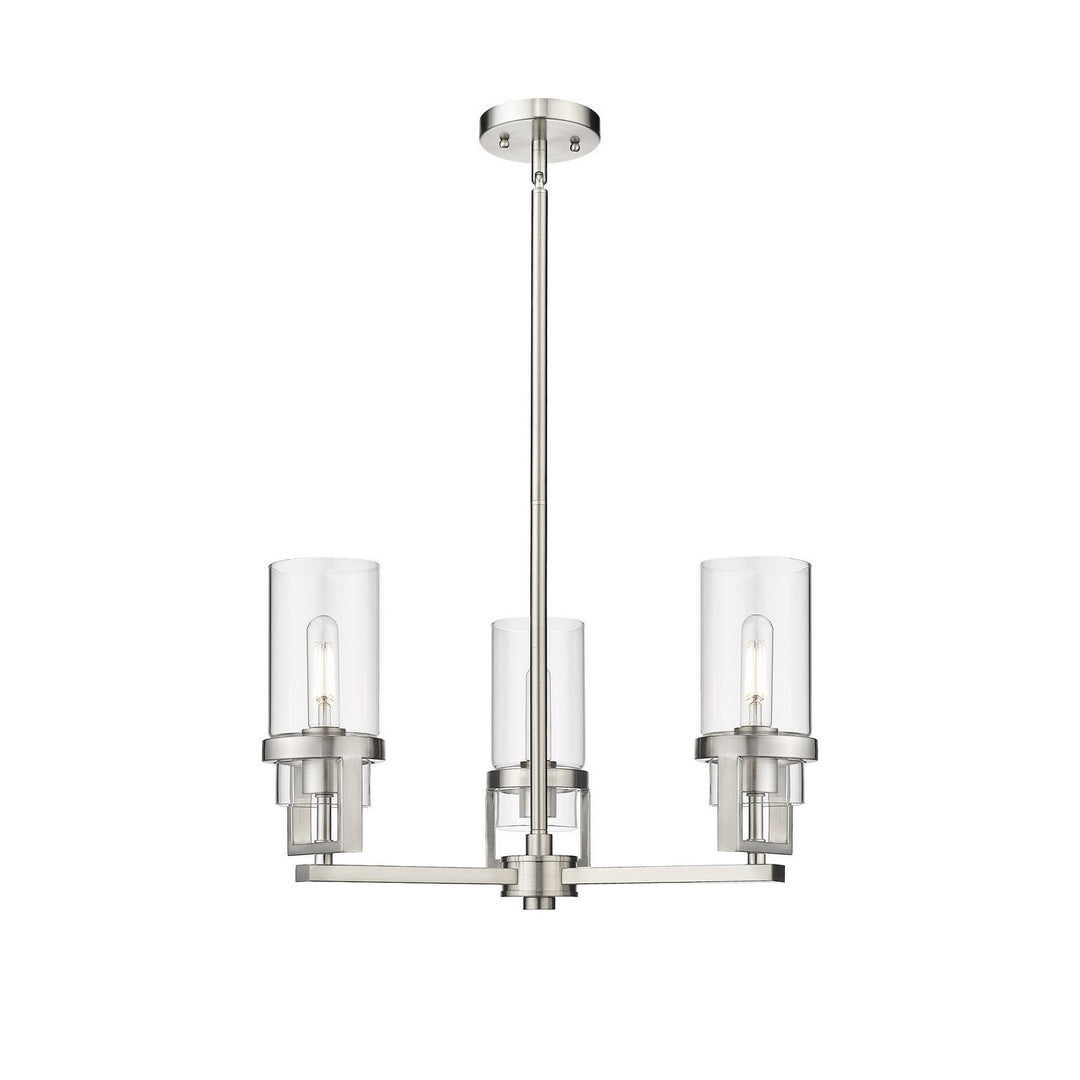 Innovations Downtown Urban 426-3CR-SN-G426-8CL Chandelier Light - Satin Nickel