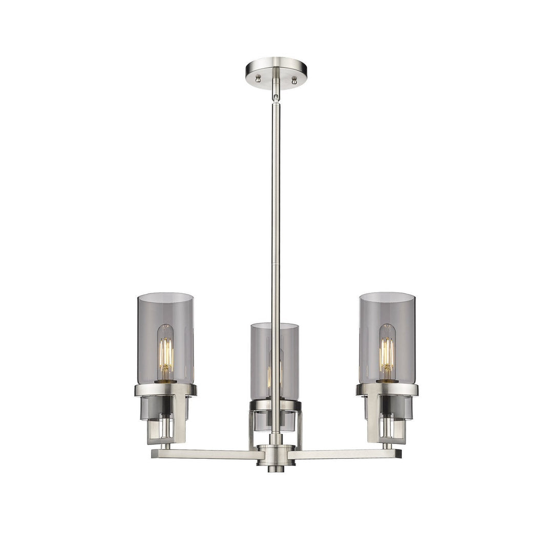 Innovations Downtown Urban 426-3CR-SN-G426-8SM Chandelier Light - Satin Nickel