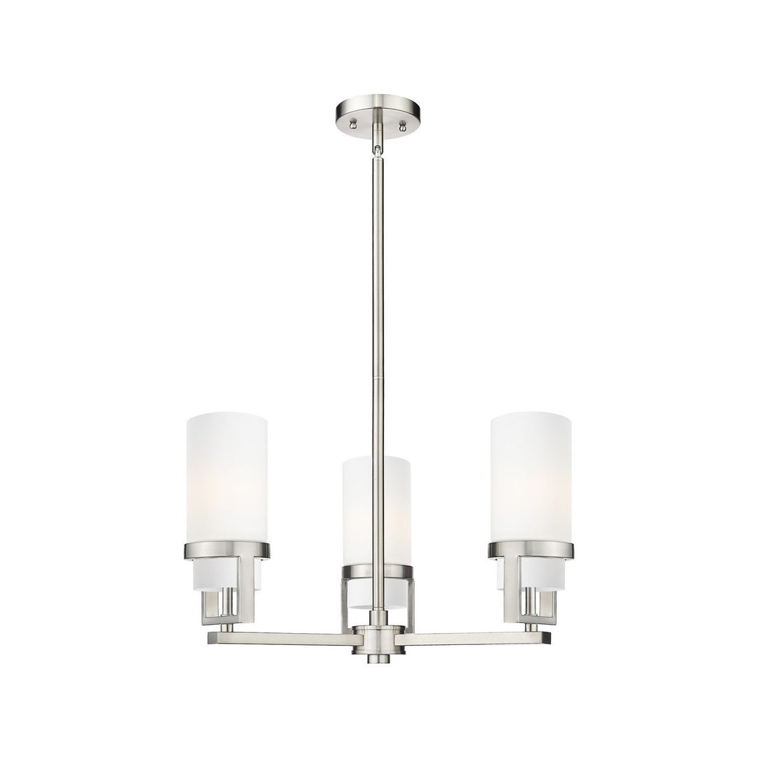 Innovations Downtown Urban 426-3CR-SN-G426-8WH Chandelier Light - Satin Nickel