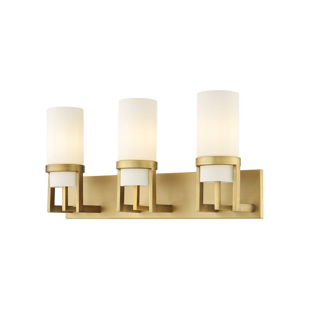 Innovations Downtown Urban 426-3W-BB-G426-8WH Bath Vanity Light 5 in. wide - Brushed Brass