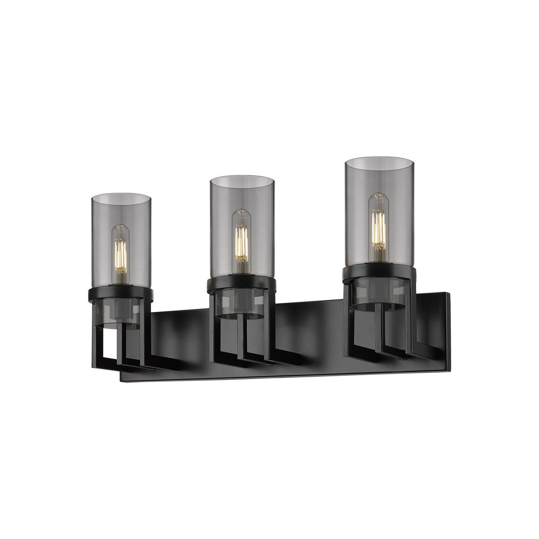 Innovations Downtown Urban 426-3W-BK-G426-8SM Bath Vanity Light 5 in. wide - Matte Black