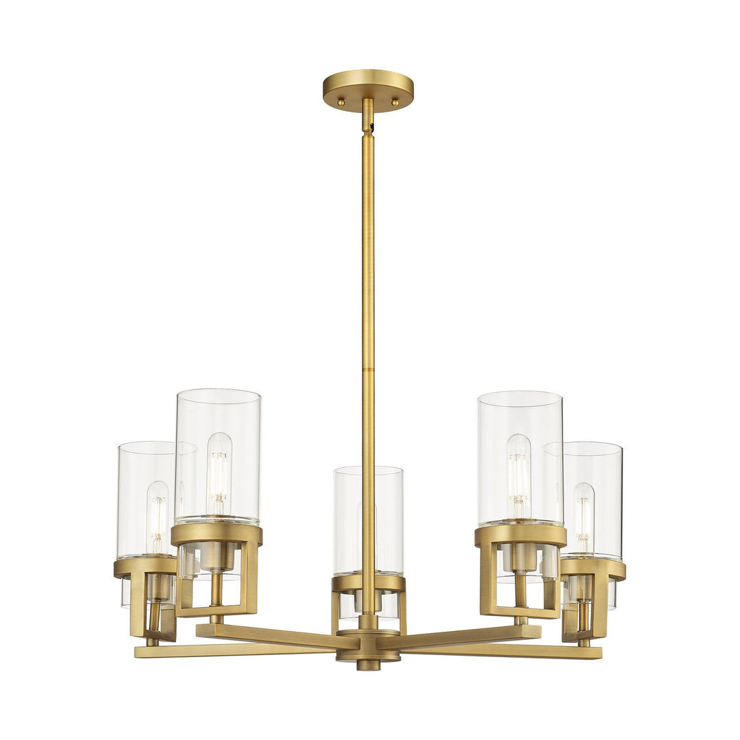 Innovations Downtown Urban 426-5CR-BB-G426-8CL Chandelier Light - Brushed Brass