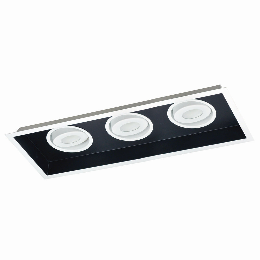 Nora Lighting NMRT2-13L1535SBW Modern  Recessed Light Black / White