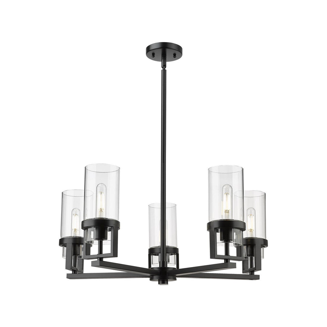 Innovations Downtown Urban 426-5CR-BK-G426-8CL Chandelier Light - Matte Black