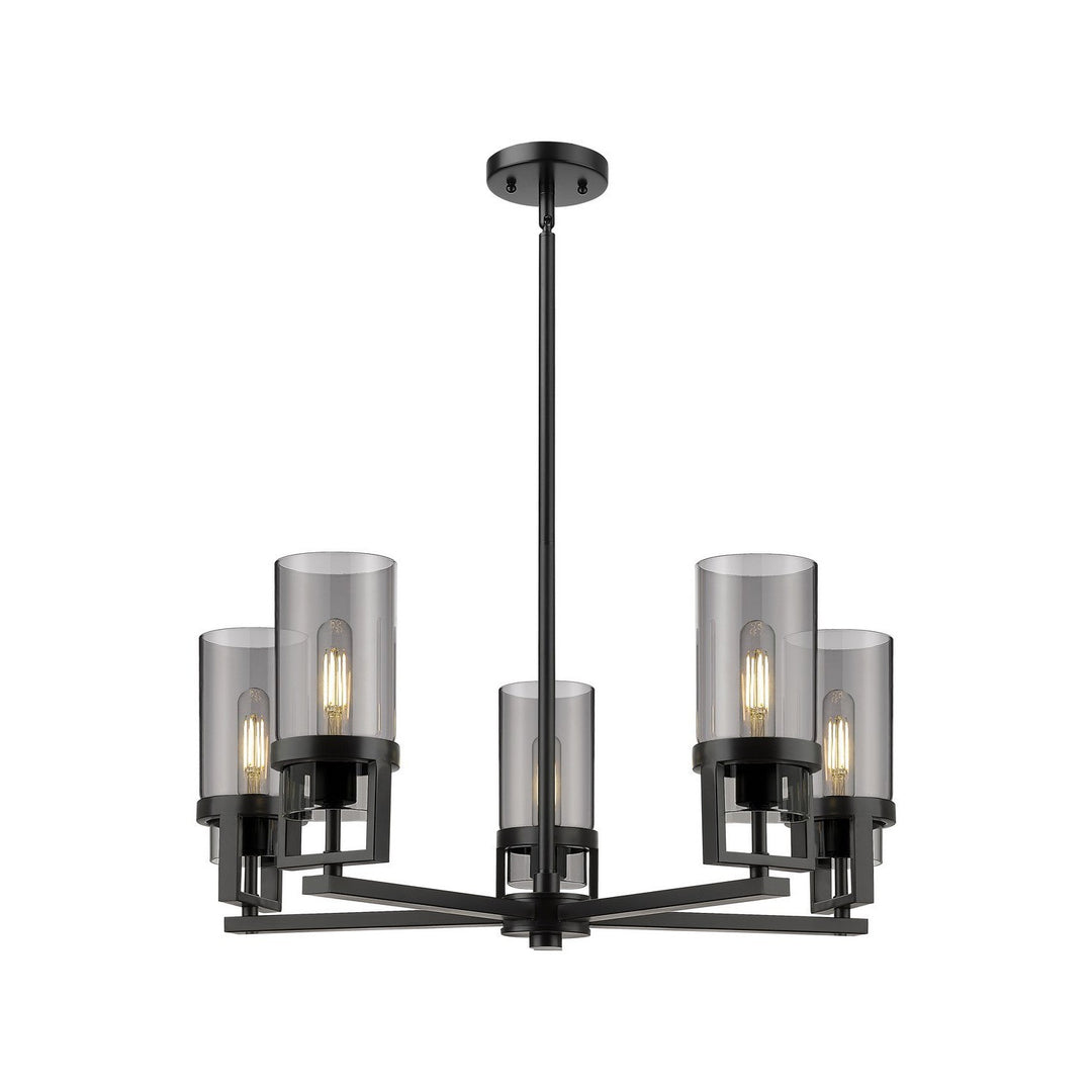 Innovations Downtown Urban 426-5CR-BK-G426-8SM Chandelier Light - Matte Black