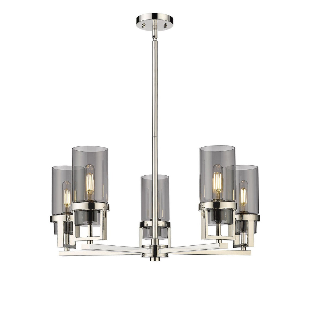 Innovations Downtown Urban 426-5CR-PN-G426-8SM Chandelier Light - Polished Nickel