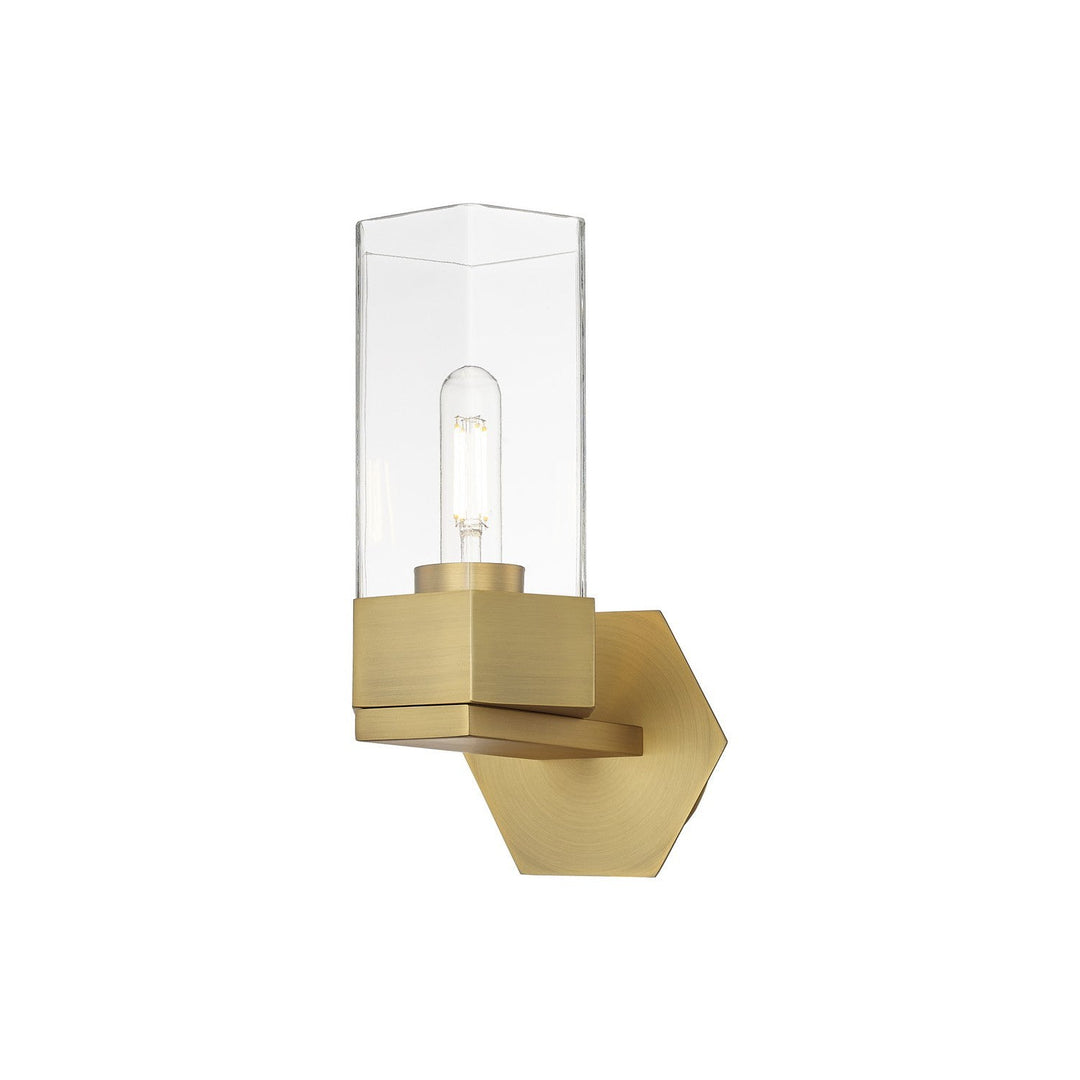 Innovations Downtown Urban 427-1W-BB-G427-9CL Wall Sconce Light - Brushed Brass