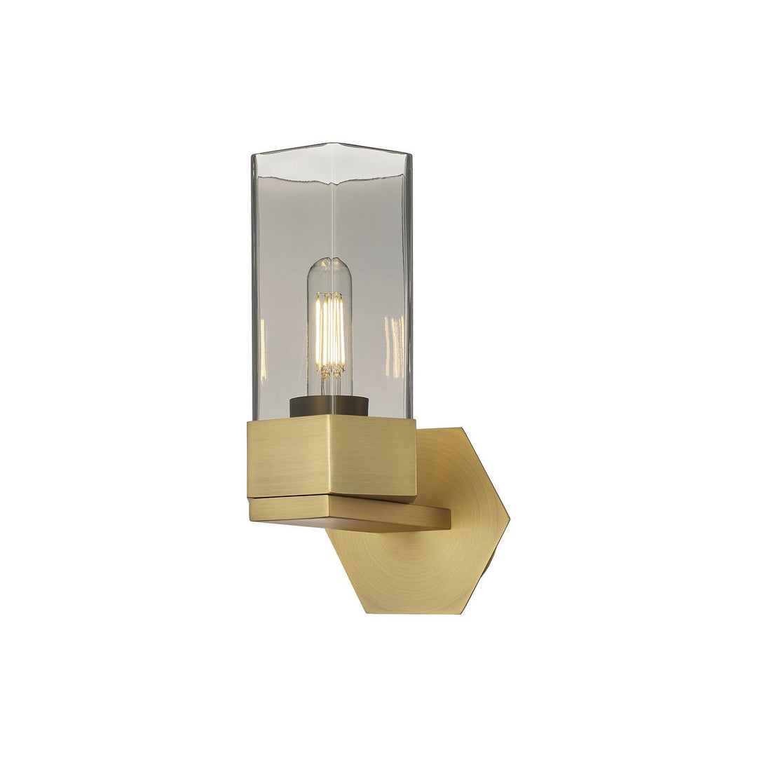 Innovations Downtown Urban 427-1W-BB-G427-9SM Wall Sconce Light - Brushed Brass